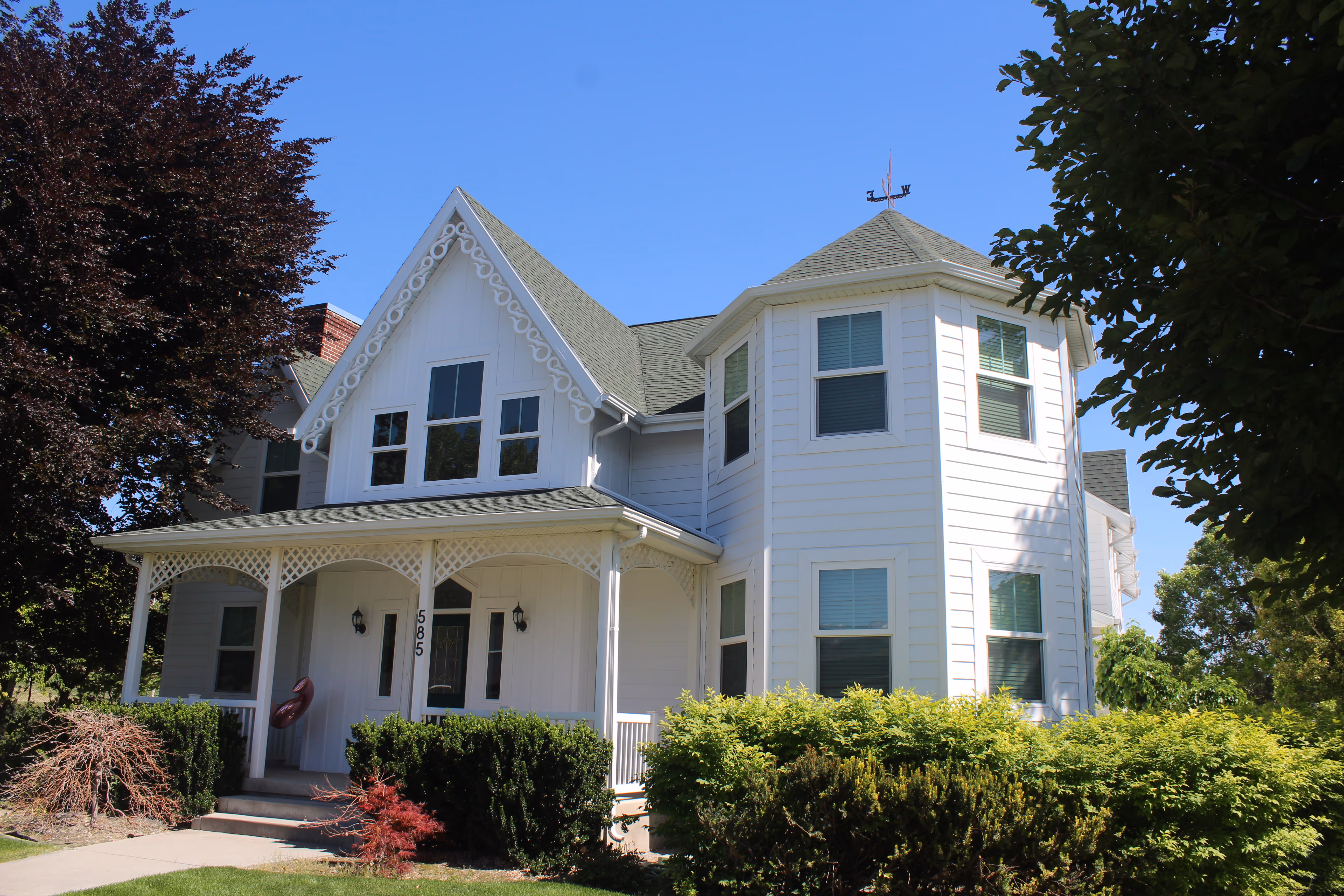 Storm-damaged residential roof restored by Phoenix Exteriors in Utah County