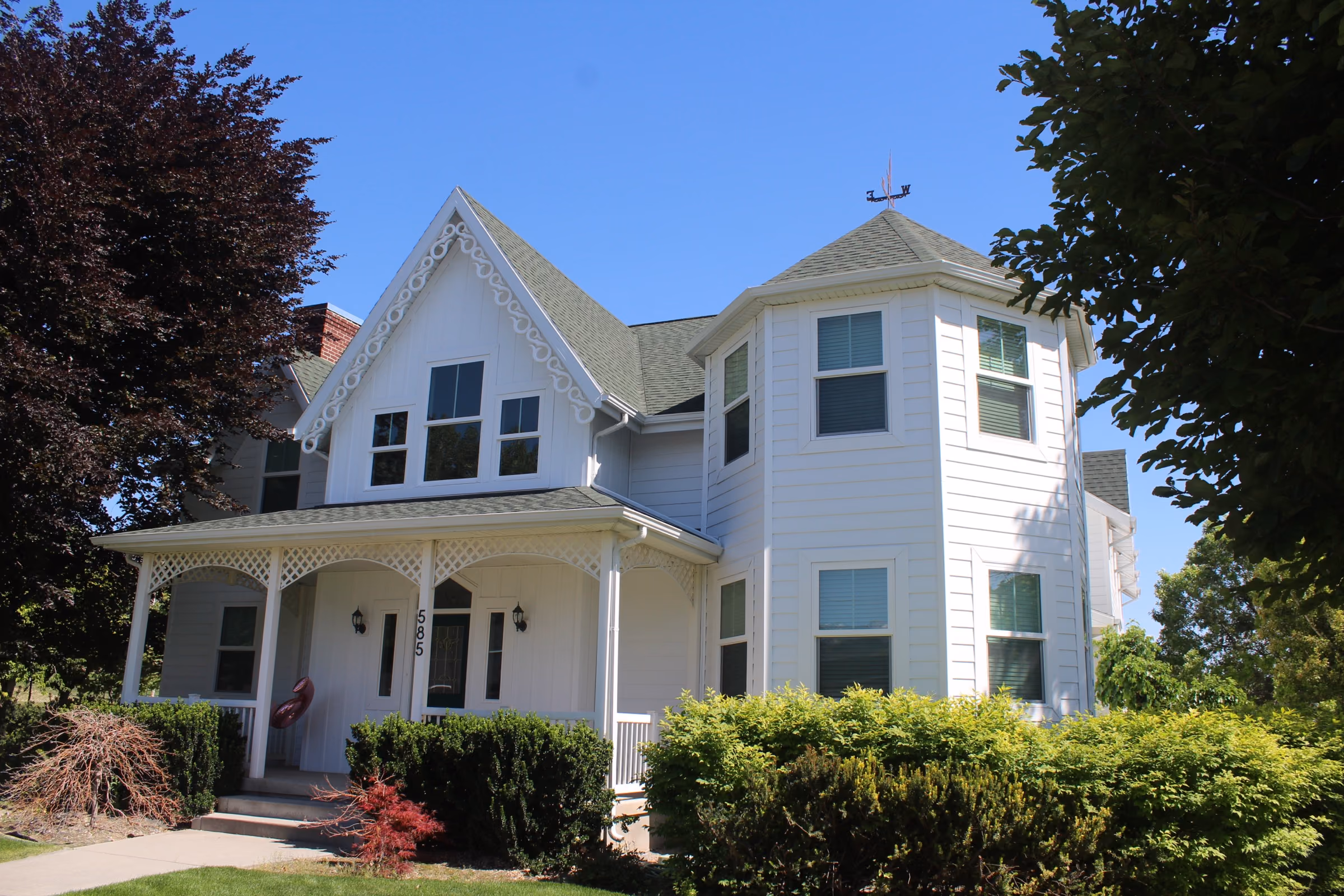 Storm-damaged residential roof restored by Phoenix Exteriors in Utah County